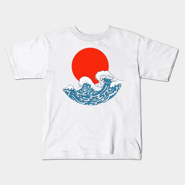 Japan rising sun Kids T-Shirt by nickemporium1